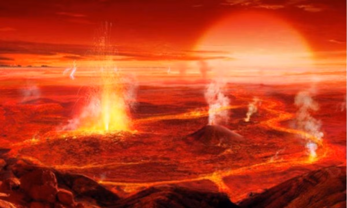 8. CoRoT-7b: Đất đá, bay hơi, ngưng tụ lại và gây ra những cơn mưa đá trên bề mặt đầy dung nham nóng chảy của hành tinh. Nhiệt này có thể gây ra núi lửa diện rộng trên bề mặt của hành tinh, với mức độ hoạt động mạnh mẽ hơn cả mặt trăng Io của sao Mộc. (Nguồn: VietNamNet) 