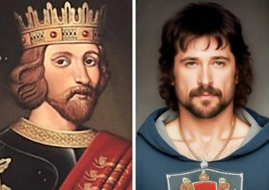 Richard I (Richard the Lionheart) là vị vua nổi tiếng trong lịch sử nước Anh. Khi xem ảnh phục dựng bằng AI, mọi người nhận thấy ông hoàng này có dung mạo nam tính, mạnh mẽ và quyến rũ.