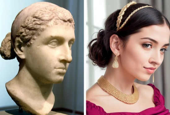 Nữ hoàng Cleopatra nổi tiếng lịch sử Ai Cập là một đại mỹ nhân quyến rũ trong ảnh phục dựng bằng AI.