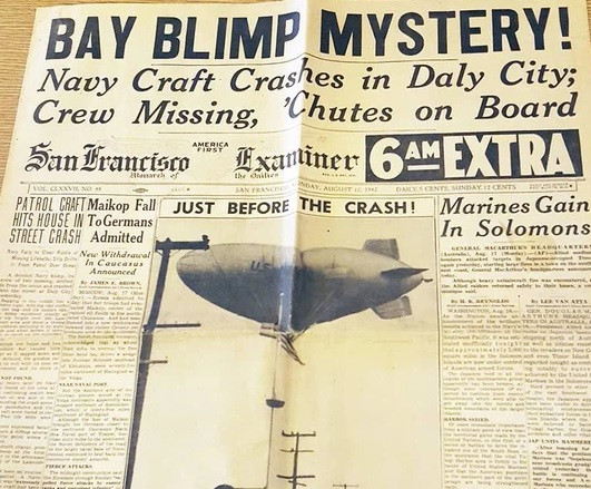 Sau 90 phút bay tuần tra, trung úy Cody dùng bộ đàm báo cáo phát hiện thứ có thể là vết dầu loang trên mặt biển và nói sẽ kiểm tra. Ba giờ sau, khinh khí cầu L-8 bay đến bờ nam San Francisco, cách lộ trình bay dự kiến gần 13 km. Tuy nhiên, sau đó, khinh khí cầu L-8 gặp sự cố va vào vách đá trên bãi biển Ocean Beach khiến một trong hai quả bom chống ngầm bung khỏi giá treo rồi rơi xuống đất.