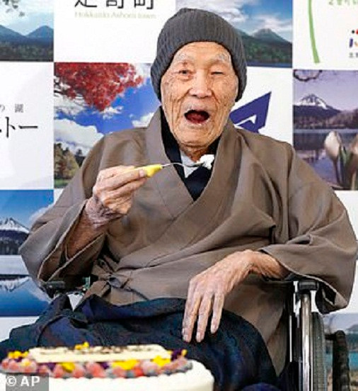 Tuy nhiên, cụ Masazo đã qua đời vào tháng 1/2019 ở tuổi 113. Ảnh: AP.