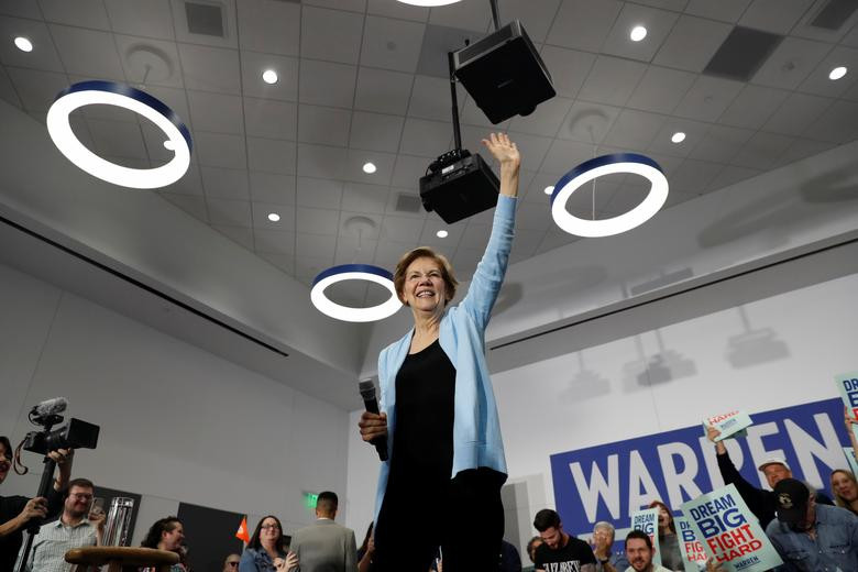 Tỷ lệ ủng hộ dành cho ứng viên Tổng thống Mỹ, Thượng nghị sĩ Elizabeth Warren, là 9%.