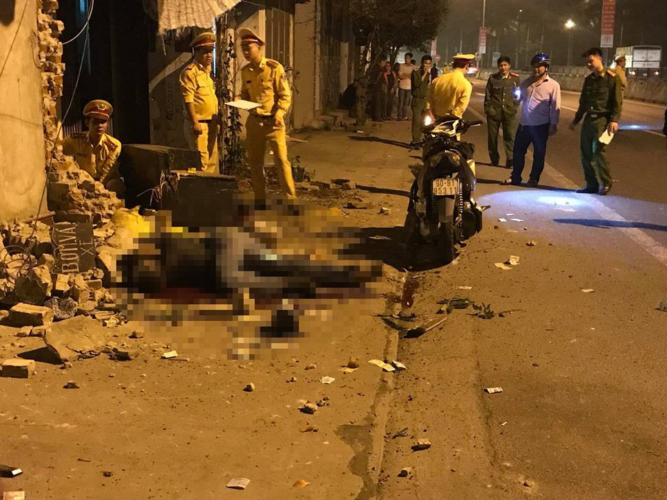 Hiện trường vụ tai nạn.