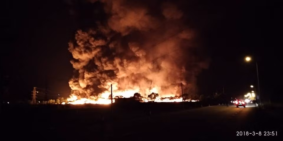 Hiện trường vụ cháy. Ảnh: Trần Thị Sơn.