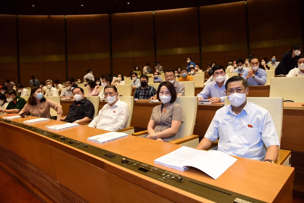 Sang nay, ky hop thu nhat, Quoc hoi khoa XV chinh thuc khai mac