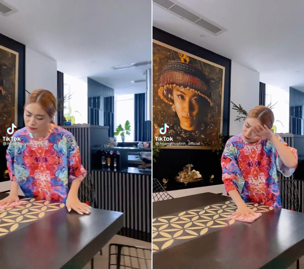 Căn penthouse có đến 3 tầng, được trang trí chẳng khác gì khách sạn 5 sao. Ảnh: TikTok