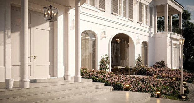 Biệt thự của nghệ sĩ Vân Dung có tổng diện tích 250m2, gồm 2 tầng. Ảnh: FBNV