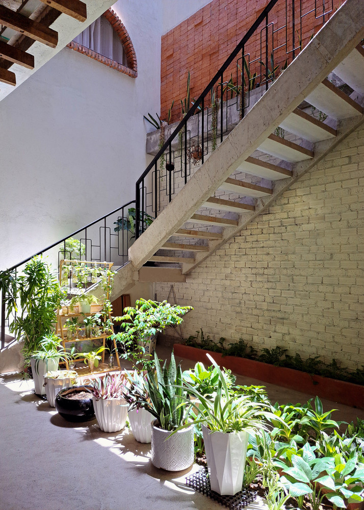 Không gian căn nhà được thiết kế dựa trên sở thích và thói quen hàng ngày của bố mẹ như chăm sóc cây cảnh, nuôi cá cảnh.