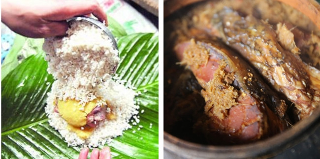 Ngay khi xuất hiện, rất nhiều người tiêu dùng đã tìm mua loại bánh chưng này để thoả mãn sự tò mò dù giá tới 80.000 đồng, đắt hơn bánh truyền thống. Ảnh: Dân Việt