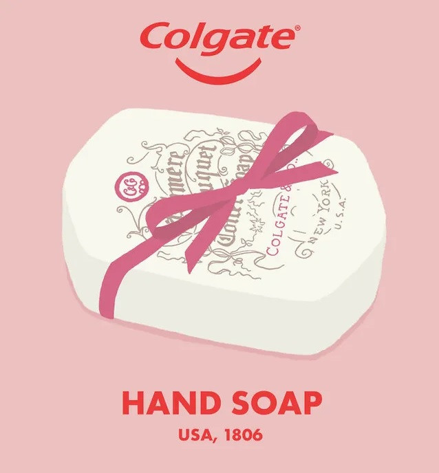 Ngày nay, Colgate là thương hiệu kem đánh răng nổi tiếng. Tuy nhiên, thương hiệu lại khởi nghiệp với bánh xà phòng.
