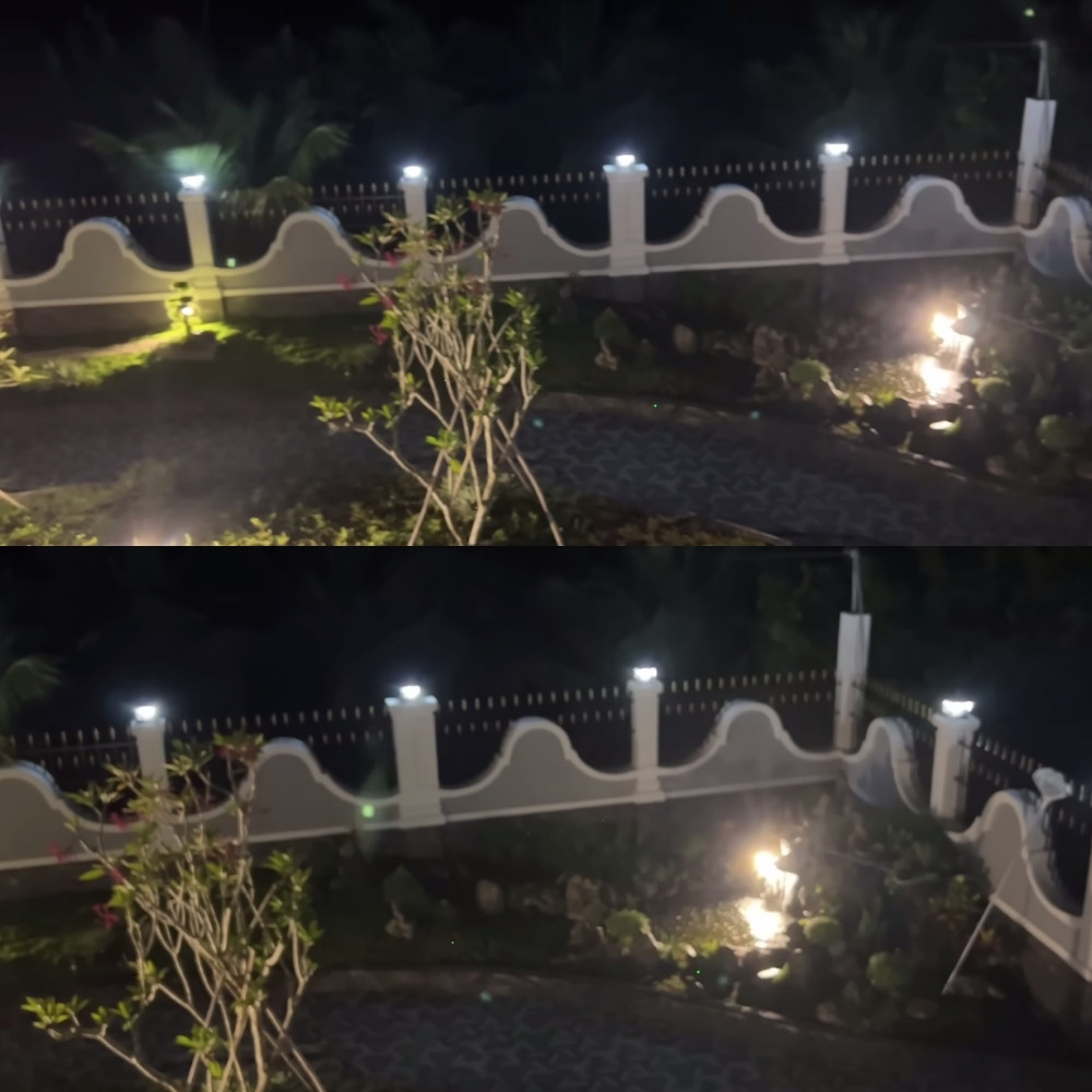 Hà Trí Quang còn tự tay trang trí cảnh quan xung quanh và thiết kế hồ cá trong biệt thự. Ảnh: YouTube Hồ Bích Trâm