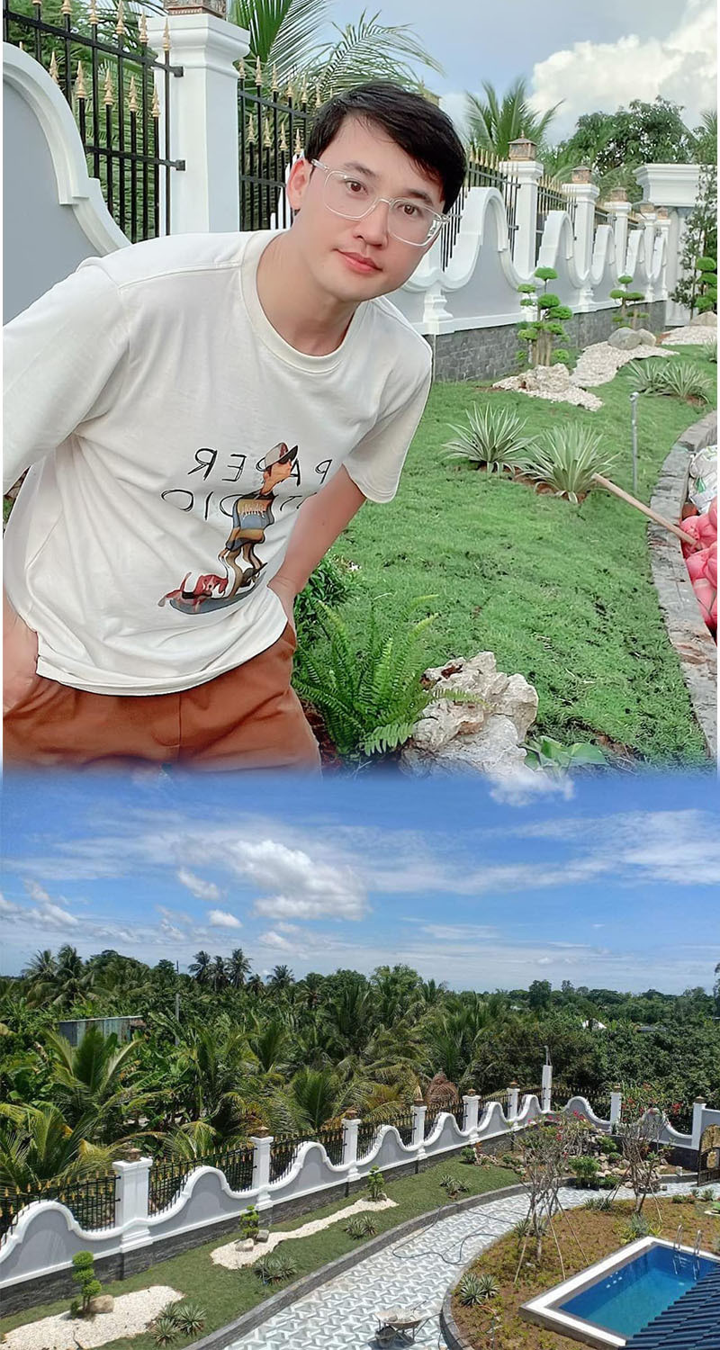 Không gian biệt thự rộng lớn của Hà Trí Quang. Ảnh: FB Đỗ Hà Trí Quang