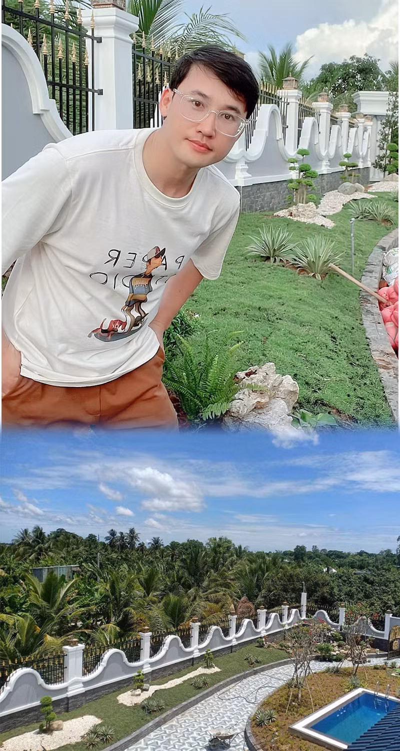 Không gian biệt thự rộng lớn của Hà Trí Quang. Ảnh: FB Đỗ Hà Trí Quang