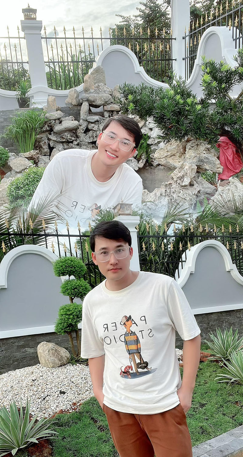 Trước đó, trên trang cá nhân của Hà Trí Quang cũng chia sẻ loạt ảnh về căn biệt thự vườn hoành tráng mới hoàn thành. Ảnh: FB Đỗ Hà Trí Quang