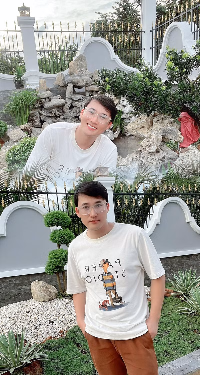 Trước đó, trên trang cá nhân của Hà Trí Quang cũng chia sẻ loạt ảnh về căn biệt thự vườn hoành tráng mới hoàn thành. Ảnh: FB Đỗ Hà Trí Quang