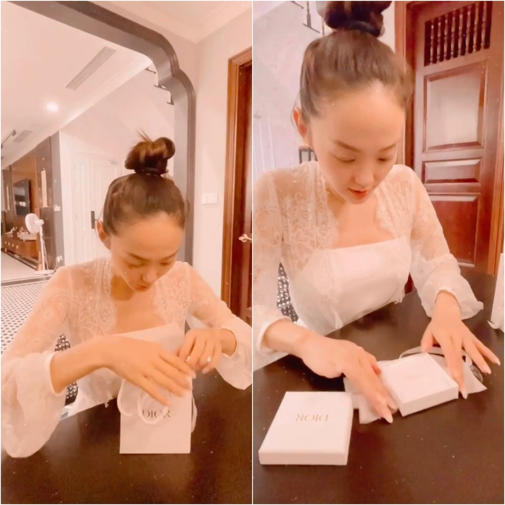 Gỗ là vật liệu chính trang trí cho không gian sống của Minh Hằng. Ảnh: Instagram Minh Hằng