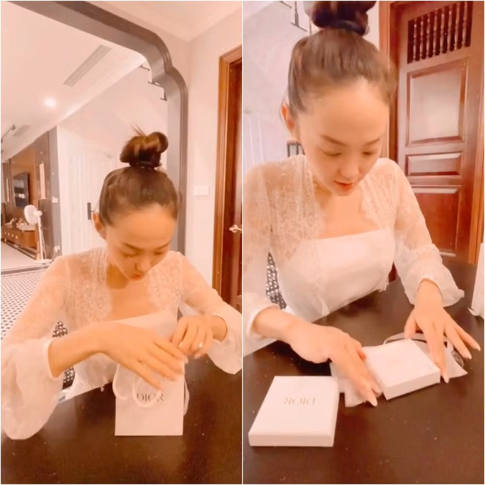 Gỗ là vật liệu chính trang trí cho không gian sống của Minh Hằng. Ảnh: Instagram Minh Hằng