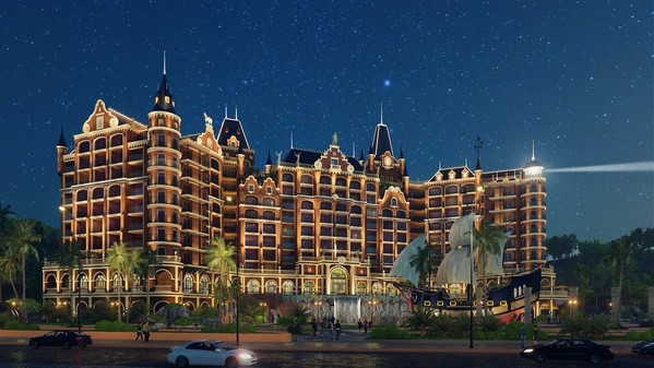 Khách sạn thiết kế theo phong cách lâu đài châu Âu. Ảnh: FB Vietravel