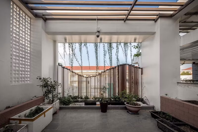 Khu vực sân thượng dùng để trồng rau sạch. Nguồn ảnh: SPACE+ Architecture