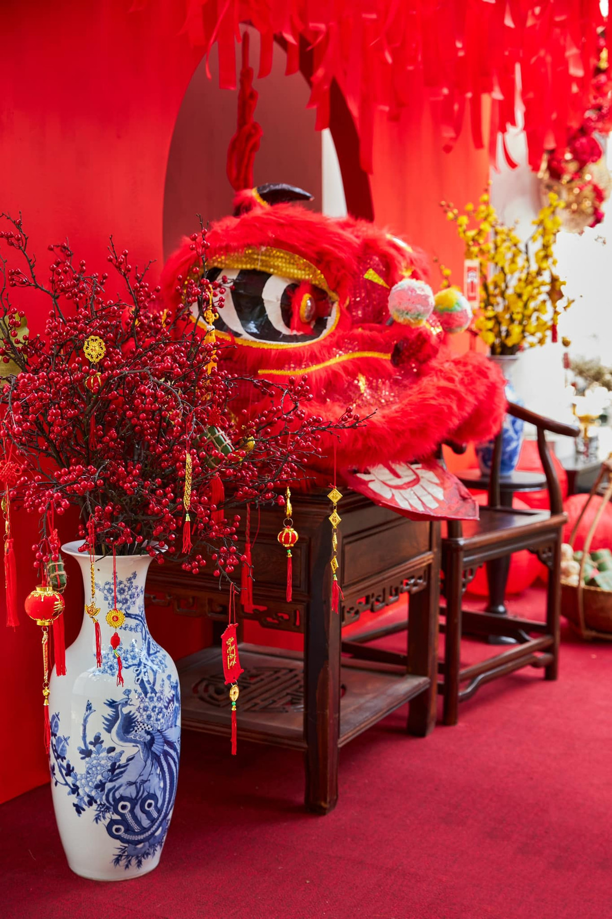 Không gian sống của nữ đại gia quận 7 ngập tràn không khí Tết. Nguồn ảnh: FBNV