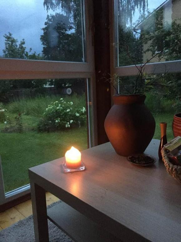 Nhà sử dụng nhiều cửa kính giúp lấy ánh sáng và có thể ngắm nhìn khu vườn bên ngoài. Ảnh: FBNV