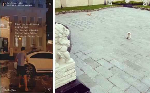 Trước nhà là khoảng sân khá rộng rãi. Ảnh: Instagram