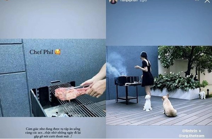 Trong khuôn viên nhà còn có khu vực tổ chức BBQ ngoài trời. Ảnh: Instagram