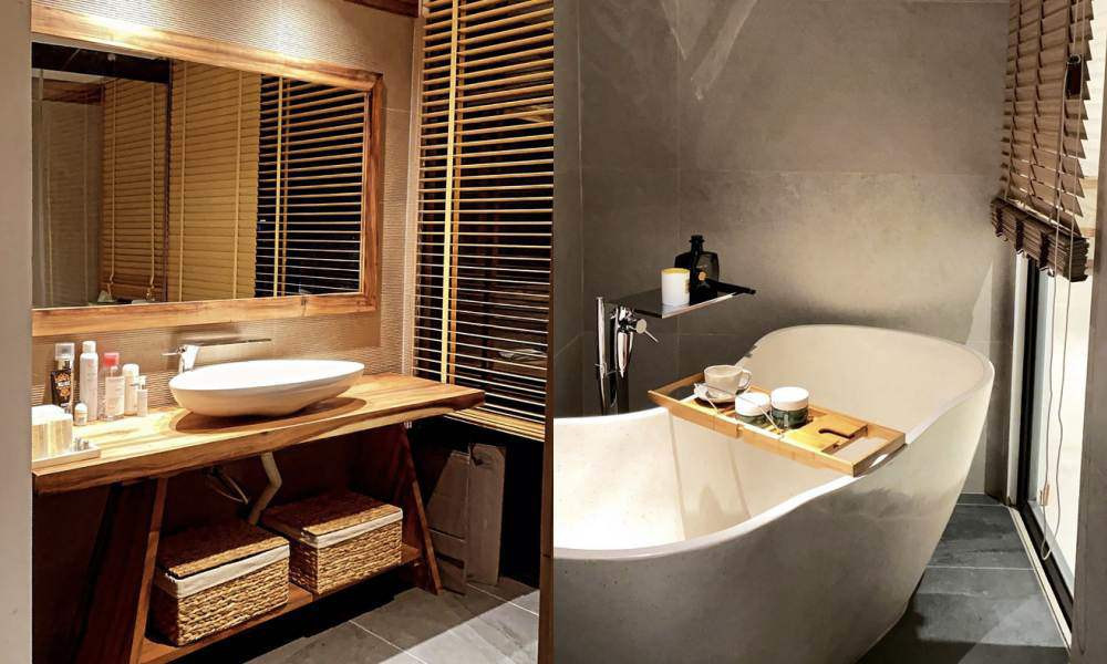 Nhà tắm sang chảnh không kém khách sạn 5 sao. Ảnh: FBNV