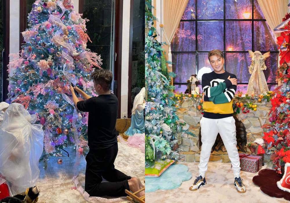 Vào mỗi dịp Giáng sinh, biệt thự của Mr Đàm lại trở nên lung linh, ngập sắc màu. Nguồn: FBNV