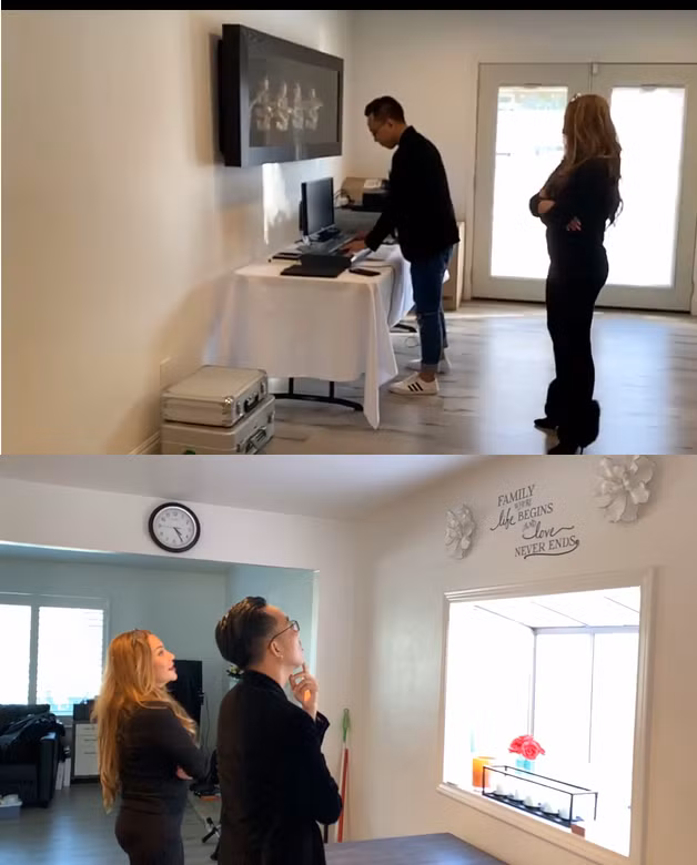 Phòng làm việc thiết kế thoáng, có nhiều cửa kính lớn để tận dụng ánh sáng tự nhiên. Ảnh: FBNV