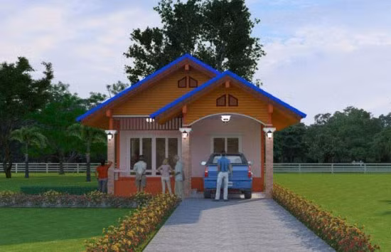 Sự kết hợp hai màu cơ bản chủ đạo là kem, nâu và xanh tạo sự hài hòa trong cách phối màu một cách tổng thể. Ảnh: Wedo