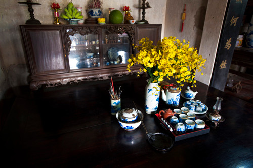 Ngôi nhà chính gồm 5 gian 2 chái, thiết kế theo lối nội tự ngoại khách. Ảnh: Vietlandmark