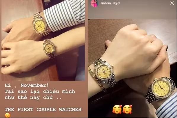 Sau đó, Phillip Nguyễn lại sắm đồng hồ đôi cùng Linh Rin. Sản phẩm thuộc thương hiệu thuộc hiệu Tudor, có giá hơn trăm triệu đồng. Ảnh: Instagram