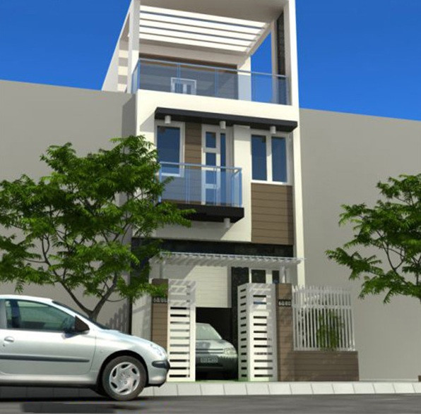 Với khu đất có diện tích hạn chế, việc sử dụng các cửa kính, lan can bằng kính sẽ phần nào tăng thêm diện tích cho ngôi nhà. Ảnh: Thietkethicong360