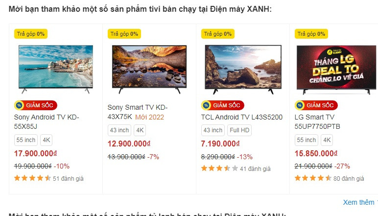 Thang co hon: Ti vi, tu lanh giam gia sau...