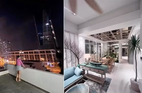Căn nhà của Phương Trinh Jolie - Lý Bình có sân thượng rộng rãi có thể nhìn bao quát thành phố. Ảnh: FBNV