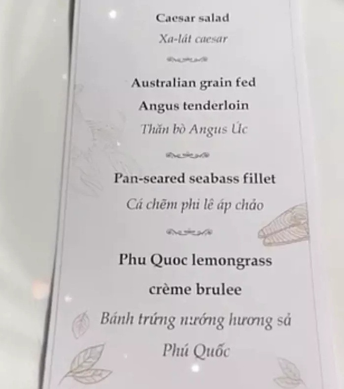 Siêu mẫu Xuân Lan cũng hé lộ thực đơn tiệc độc thân không quá nhiều món ăn nhưng món nào cũng cực kỳ chất lượng và đắt đỏ. Ảnh: FBNV