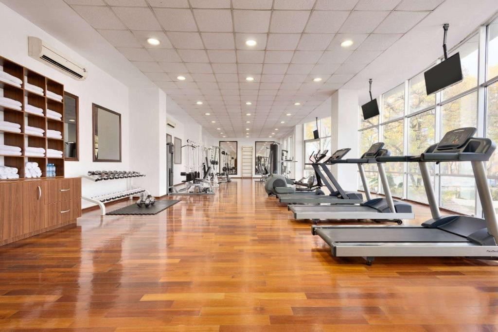 Phòng tập gym cho các cầu thủ U23 Việt Nam rèn thể lực. Ảnh: Booking