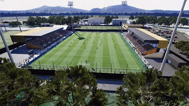 Hai bên khán đài sân vận động đều có mái che. Ảnh: Kazemario