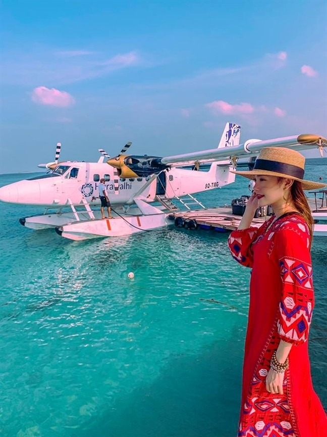 Mức độ giàu có của Minh Hằng còn được thể hiện qua những chuyến du lịch ở các vùng đất xinh đẹp trên thế giới, tận hưởng những dịch vụ đắt đỏ, xa hoa với mức giá không rẻ. Ảnh: FBNV