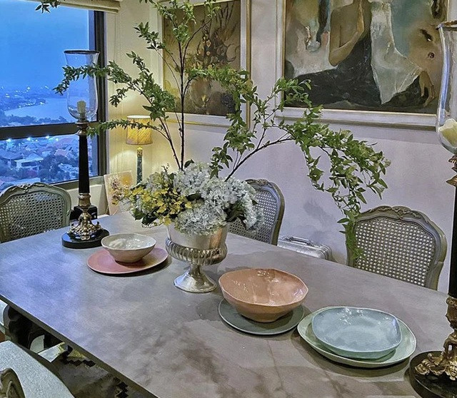 Phòng ăn đơn giản nhưng sang trọng. Ảnh: Nhịp sống kinh tế