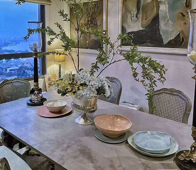 Phòng ăn đơn giản nhưng sang trọng. Ảnh: Nhịp sống kinh tế