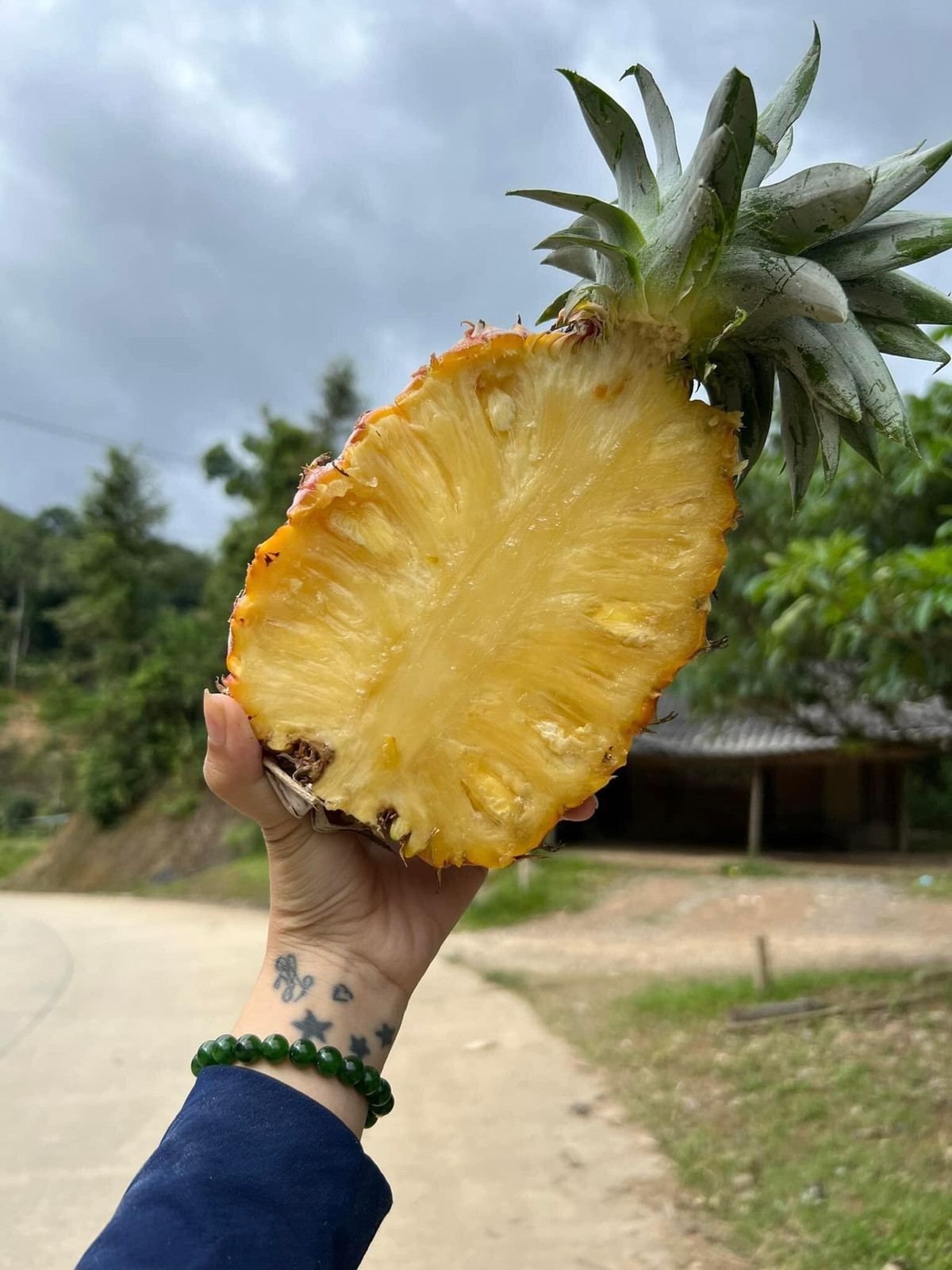 Theo chị Hoa, nhiều khách mua cả chục kg (chỉ khoảng 5 quả) vì giá rẻ, ăn lại ngọt, thơm.