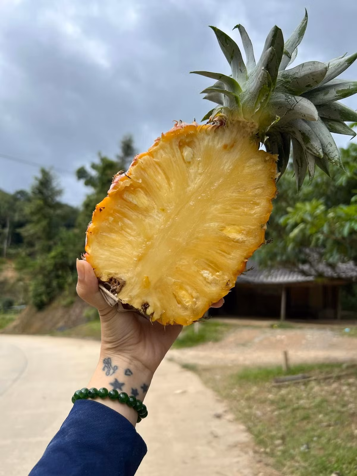 Theo chị Hoa, nhiều khách mua cả chục kg (chỉ khoảng 5 quả) vì giá rẻ, ăn lại ngọt, thơm.