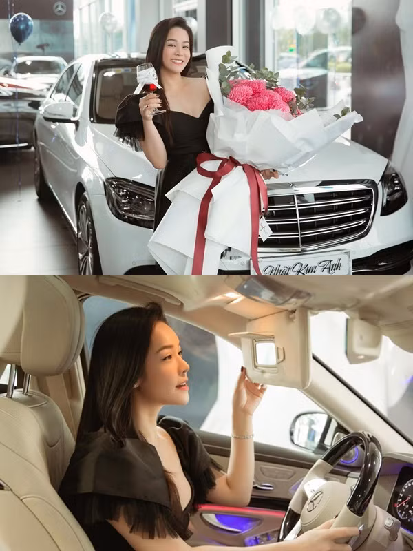 Chiếc xe đầu tiên trong năm đó Nhật Kim Anh tậu giá trị 3 tỷ đồng, đây là món quà cô tự thưởng cho bản thân sau nhiều năm cố gắng. Ảnh: FBNV