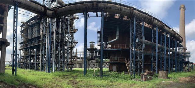 Nhiều hạng mục của dự án mở rộng giai đoạn 2 Nhà máy Gang thép Thái Nguyên đã ở trong tình trạng xuống cấp. Ảnh: TTXVN