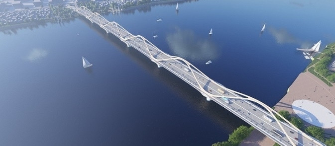 Theo đó, phương án đạt giải nhất có thiết kế "Hà Nội không giới hạn" (Infinity Hanoi) được chọn làm phương án kiến trúc cầu Trần Hưng Đạo. Ảnh: Báo quân đội nhân dân