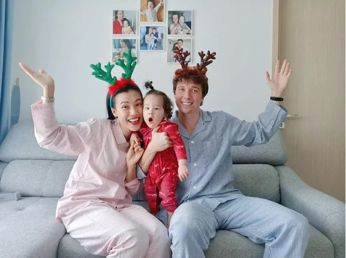 Trước khi ly hôn, Á hậu Hoàng Oanh và chồng Tây sống hạnh phúc trong căn chung cư nhỏ nhắn tại Singapore. Ảnh: Người lao động