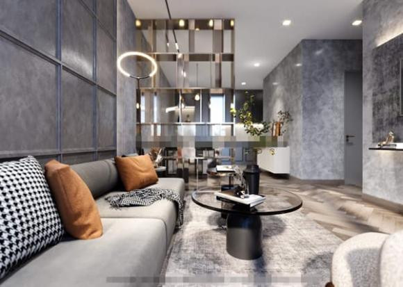 Căn hộ của Đặng Văn Lâm được thiết kế theo phong cách hiện đại, sử dụng chủ yếu tone màu xám đen làm chủ đạo.