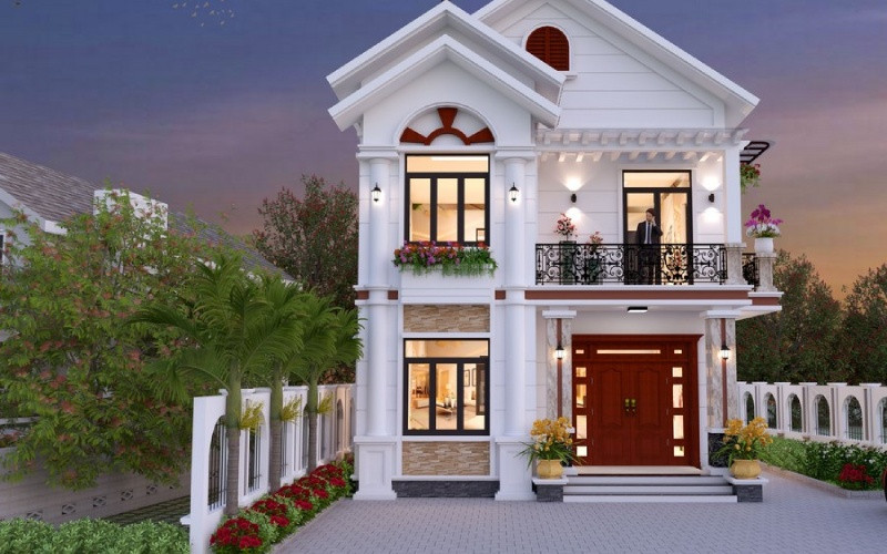 Tại các vùng nông thôn, nhà mái thái được ưa chuộng bởi nó có thể đáp ứng tiêu chí sử dụng quỹ đất rộng. Ảnh: Noithatdiemnhan